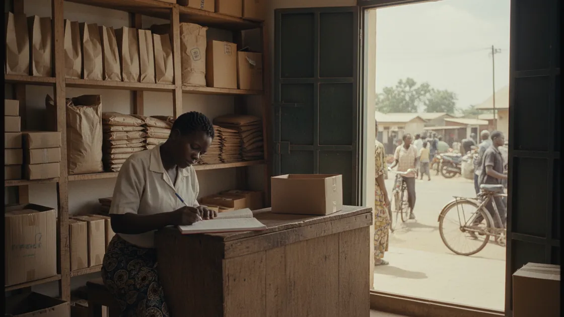 A small business at work in Kenya. Illustrative, not a customer's premises.