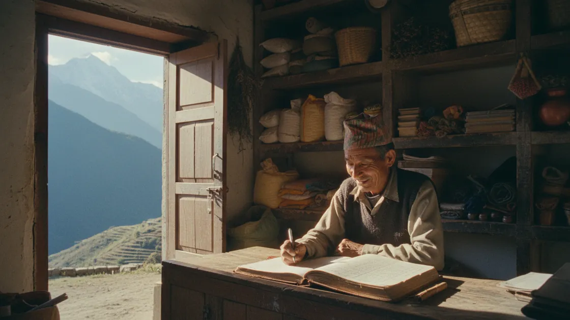 A small business at work in Nepal. Illustrative, not a customer's premises.